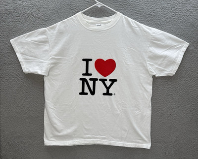 Vintage Anvil Shirt Adult XL White Crewneck I Love New York Destination Y2K