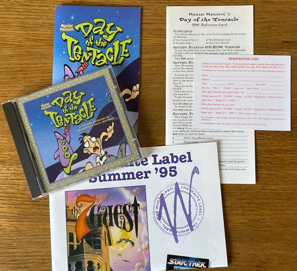 Day Of The Tentacle - Original 1993 Lucasarts, PC CD-Rom - Big Box - Rare Game - Image 4 of 4