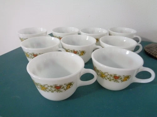 Vintage Spice of Life Coffee Cup- Pyrex Set of 9