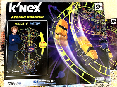 K'NEX 4 ft Tall Atomic Coaster #51441 Motorized Set 1255 Piece Still Sealed RARE