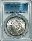 1886 P Morgan Silver Dollar PCGS MS64 Light Rim Toning