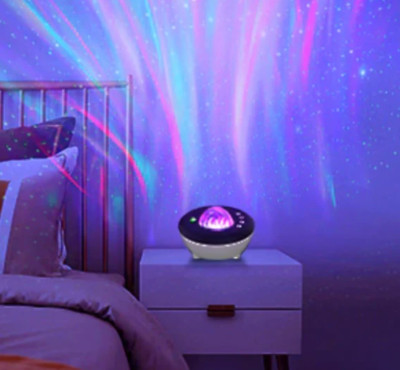 Star Projector Aurora LED Bluetooth Speaker Night Light White Noise Galaxy
