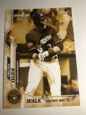 2020 Topps Opening Day Walk This Way Jumbo 5x7 Christian Yelich Brewers 03/10