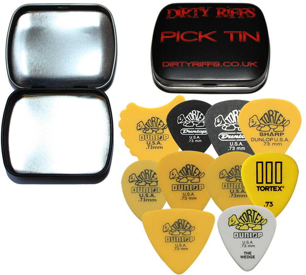 Dunlop Tortex Variety Pack - 20 x 0.73mm Guitar Picks / Plectrums In A Pick Tin