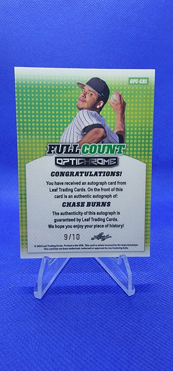 2023 Leaf Eclectic Chase Burns chrome full count Auto # 9/10 | eBay
