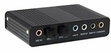 USB 6-Channel Surround Sound Converter With 5.1 Surround  Optical Audio Out