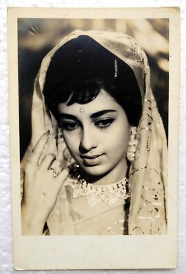 Bollywood Schauspielerin Babita seltene alte Original Postkarte Postkarte Indien