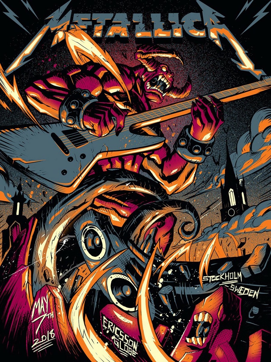 Metallica Stockholm Concert Poster 27X36 inches | eBay