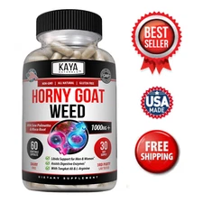 Horny Goat Weed for Men & Women-with Maca, Saw Palmetto, Ginseng, L-Arginine