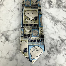 Peanuts Snoopy Friends Tie 100 Silk Cartoons 90s Charlie Brown 4 x 56 in