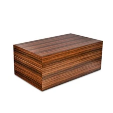 Large Executive Cigar Humidor Box, Macassar Wood - 75 To 120 Cigar Storage