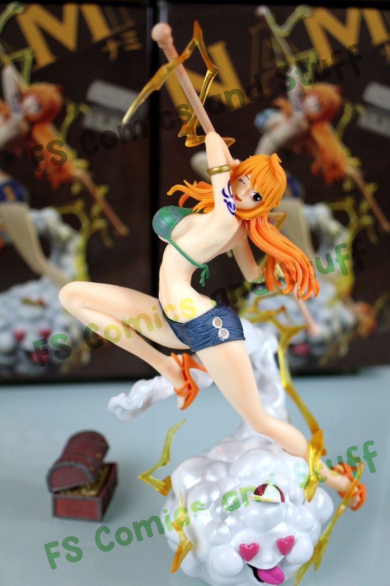 Nami & Zeus w/ Clima-Tact Weapon -'One Piece' Anime - 12 inch PVC
