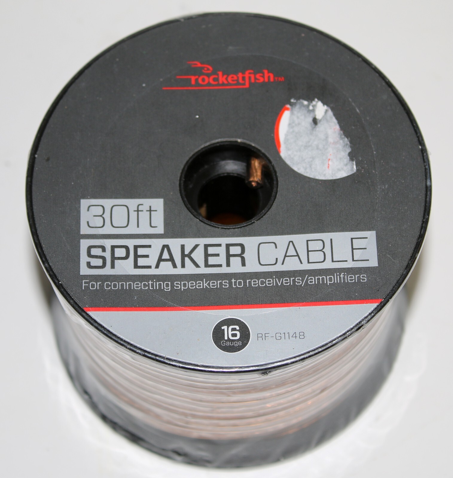 Rocketfish 30ft 16Ga Oxygen Free Copper Speaker Cable RFG1148 New