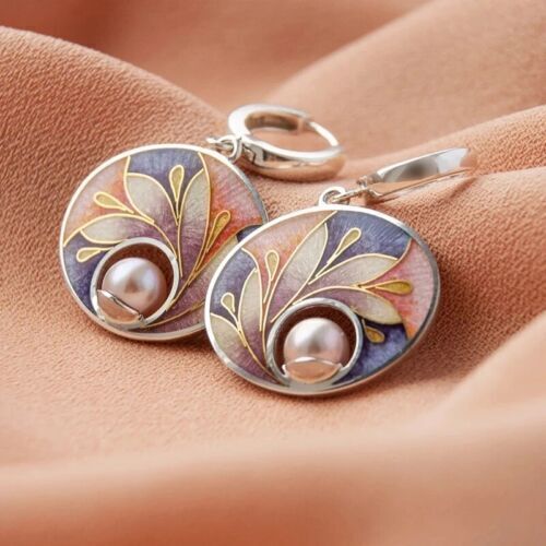 925 Silver Women Cubic Zirconia Drop Earrings Wedding Pearl Jewelry Gifts A Pair