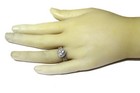14k white gold 1.11ct heart diamond cluster engagement ring wedding band 6.3g 7 — photo 8