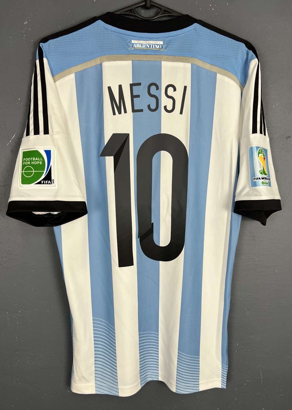 MEN'S LEO MESSI ARGENTINA NATIONAL 2013/2014 SOCCER FOOTBALL SHIRT JERSEY SIZE S