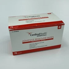 Cardinal Health Essentials Adhesive Remover Wipe 30075 Box of 75 Wipes