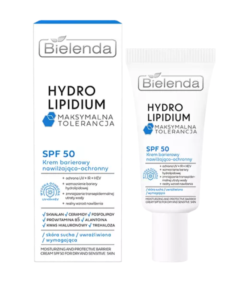 Bielenda Hydro Lipidium Moisturising Protective Barrier Cream SPF50, 30ml