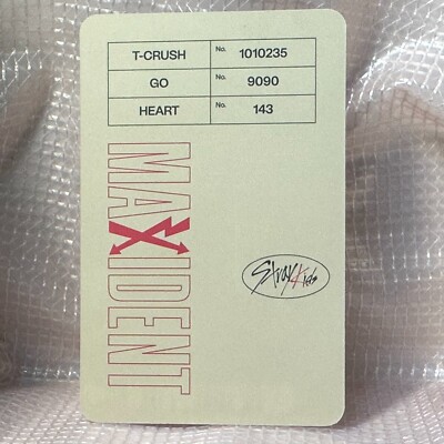 Felix Official Photocard Stray Kids Mini Album Maxident Case Ver