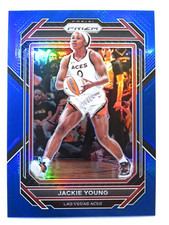 2023 Panini Prizm Basketball WNBA Jackie Young Blue Prizm Card Aces 129/175