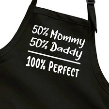 Mommy 50 Daddy 50 100 Perfect Mom  Dad Gift Apron Cook Baking Grill BBQ