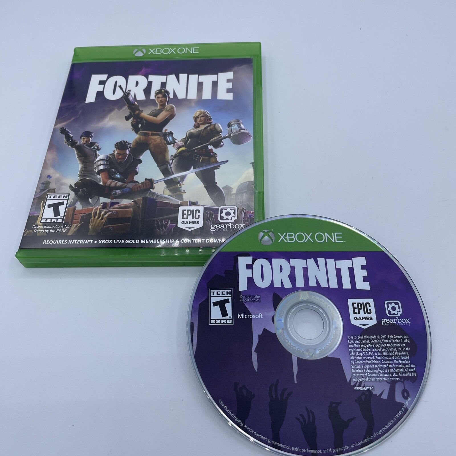 Fortnite (Xbox One, 2017) - NO INSERTS/ NO MANUAL - Epic Games Tested