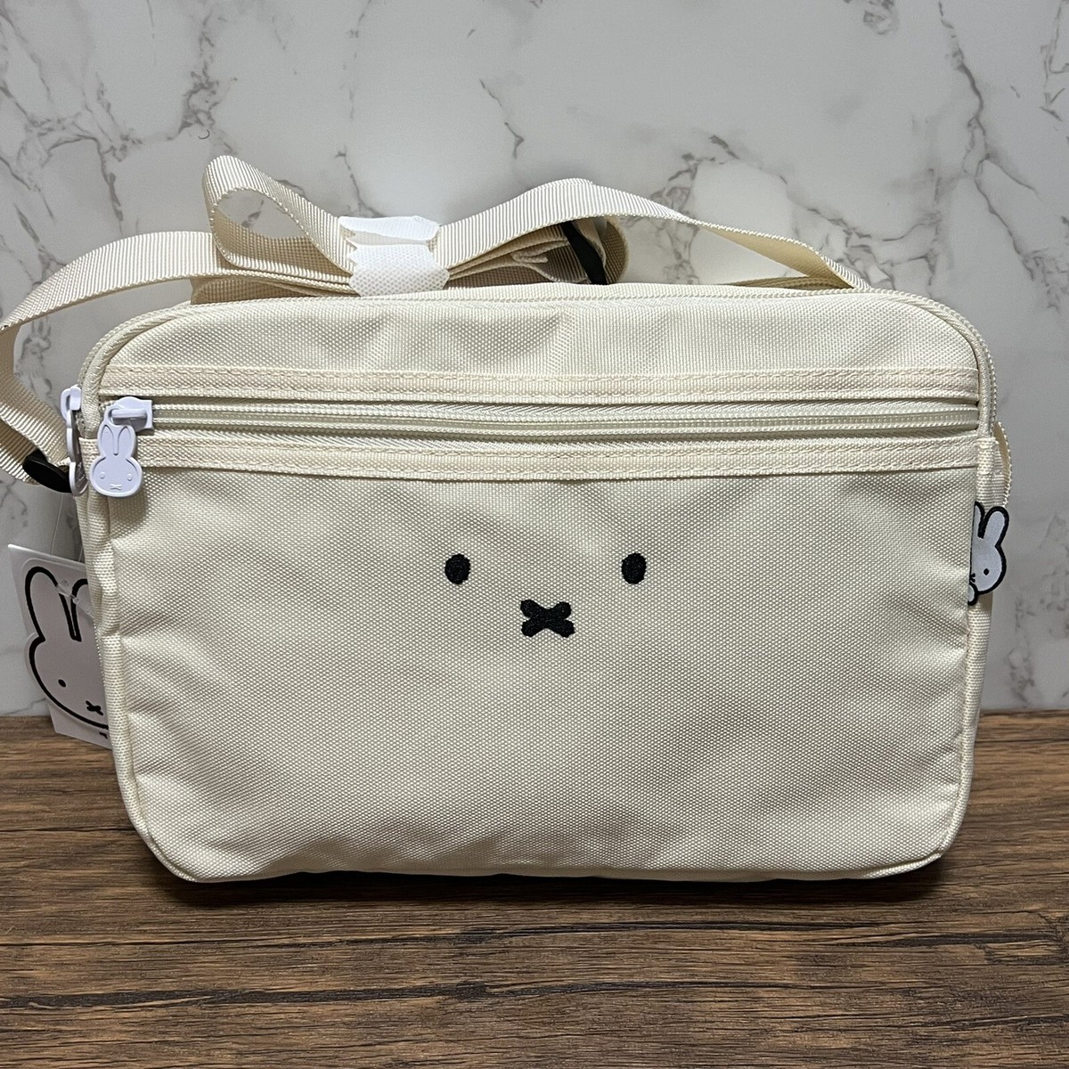 Miffy Mini Shoulder Bag Crossbody Miffy Face Ivory 25cm x 17cm x