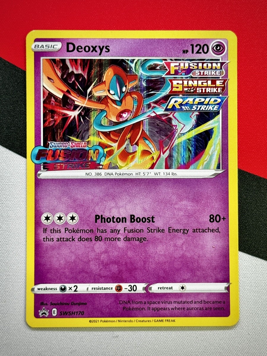 Deoxys SWSH170 Fusion Strike PRERELEASE STAMPED Promo Deoxys SWSH170 Fusion Strike PRERELEASE STAMPED Promo