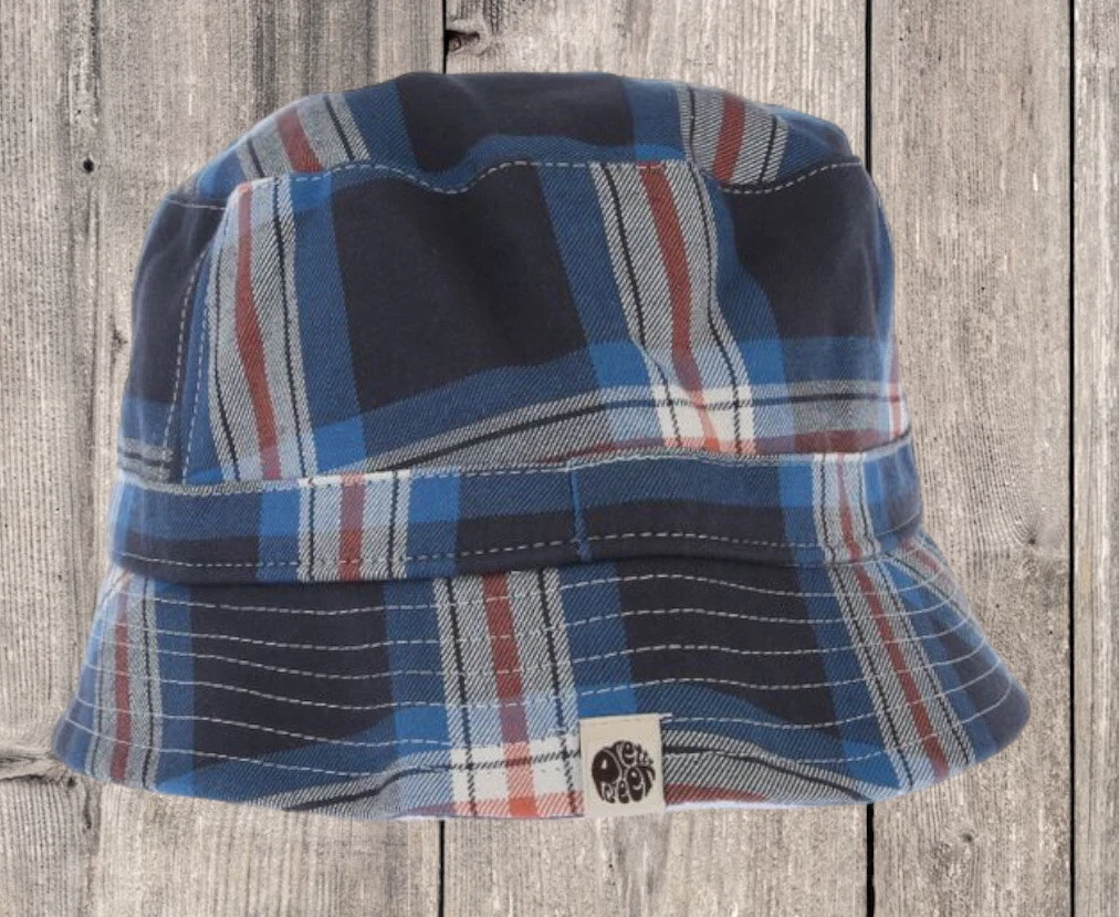 Pretty Green Japanese Madras Check Bucket Hat Blue Plaid Checked Sun Cap S M
Opens in a new window o