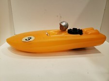 Vintage Plastic boat made in argentina battery operated antex end of 70`s unique