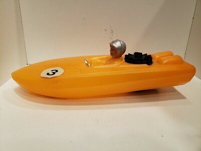 Vintage Plastic boat made in argentina battery operated antex end of 70`s unique