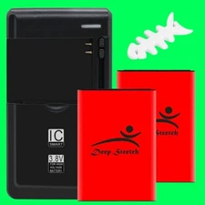 2x 1650mAh Standard Battery Wall Charger for LG Rumor Reflex S LN272S Cellphone