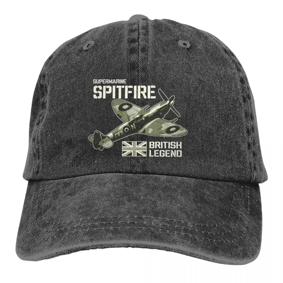 Fighter Aircraft RAF Plane WW2 Aeroplane British Caps Spitfire Trucker hat