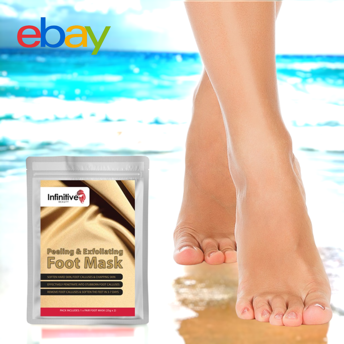 Exfoliating Peel Foot Mask Socks Baby Soft Feet Renewal Removes