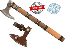 Ragnar Lothbrok Viking Axe – 20” Hand Forged Bearded Axe Camping Hatchet Axe