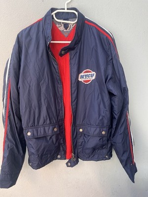 Hilfiger Denim Jacke   Blau/Rot   Gr. M   Vintage College Stil
