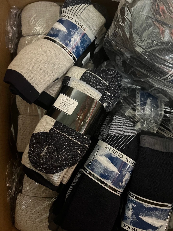 72% Lana Merino Para Hombre HECHOS EN LOS EE. UU. CÁLIDOS HD Gruesos Calcetines de Senderismo 3 Pares Talla 10-13 Foto 2 de 4