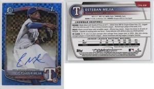2025 Bowman Chrome Prospect Auto Blue X-Fractor /150 Esteban Mejia #CPA-EM Auto