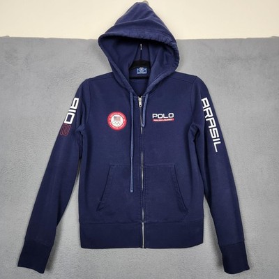 Polo Ralph Lauren United States Olympic Team Hoodie Womens Medium Blue Rio 2016