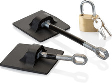 Refrigerator Door Lock with Padlock, Black
