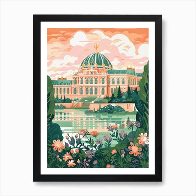 Schloss Versailles Versailles, gerahmtes Wandbild Poster Leinwanddruck Bild