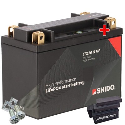 Batterie für CAN-AM Outlander 570 XT Max T38 DPS 2023 Shido Lithium YTX20L-BS HP