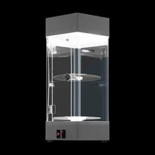 360° Electric Jewelry Rotating Clear Display Case with Built In LED 10.63"x18.9"