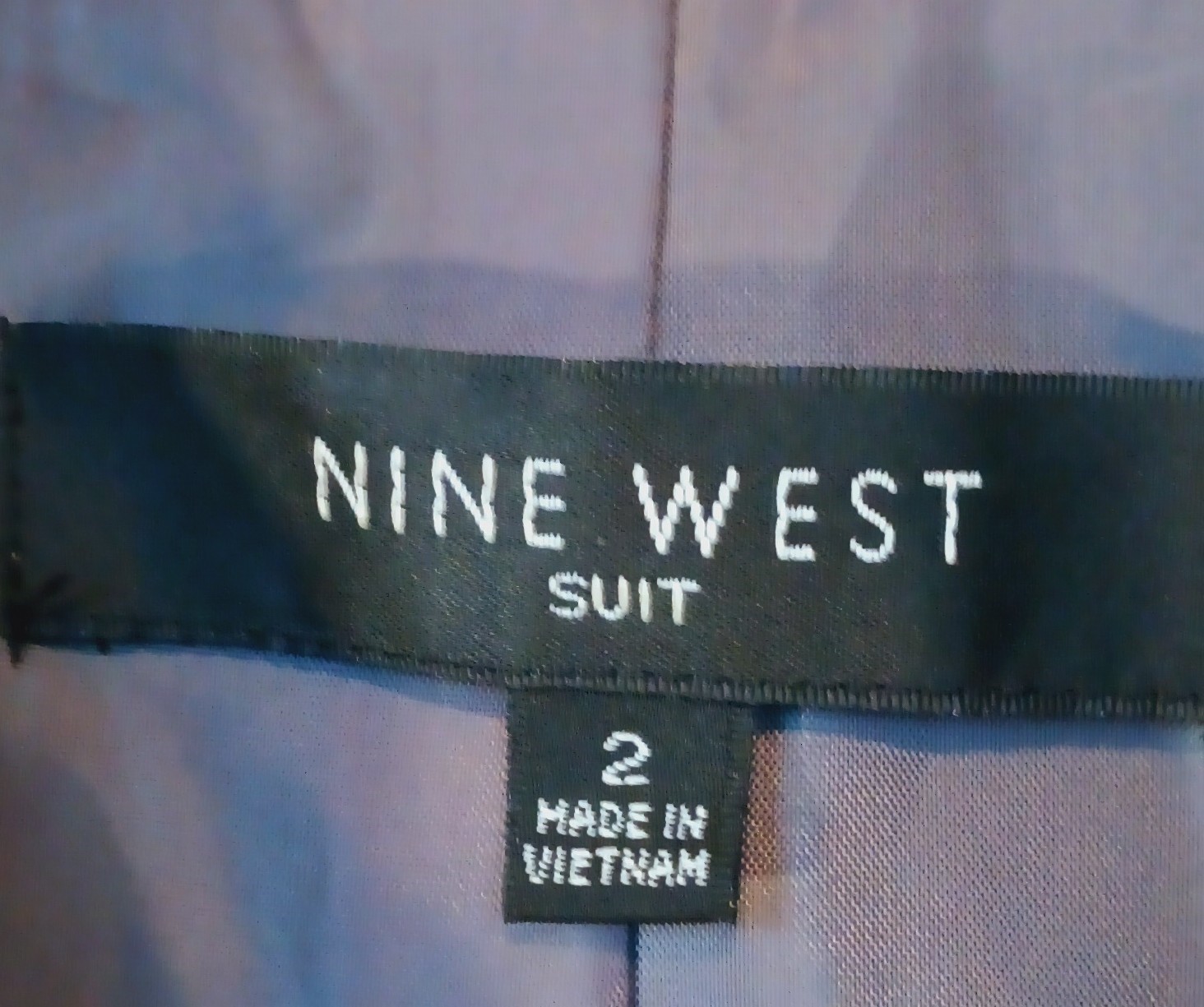 Nine West Women's Pant Suit Size  2 Gray Windowpane Plaid Pre Owned Excellent 