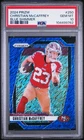 Christian McCaffrey /25 Blue Shimmer PSA 10 GEM MINT 2024 Panini Prizm #250