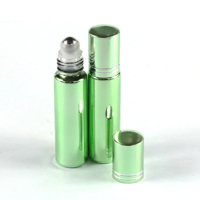 Wholesale ​10ml Thick Electroplated Glass Essential Oil Roller Bottles color cap - Image 2 of 4