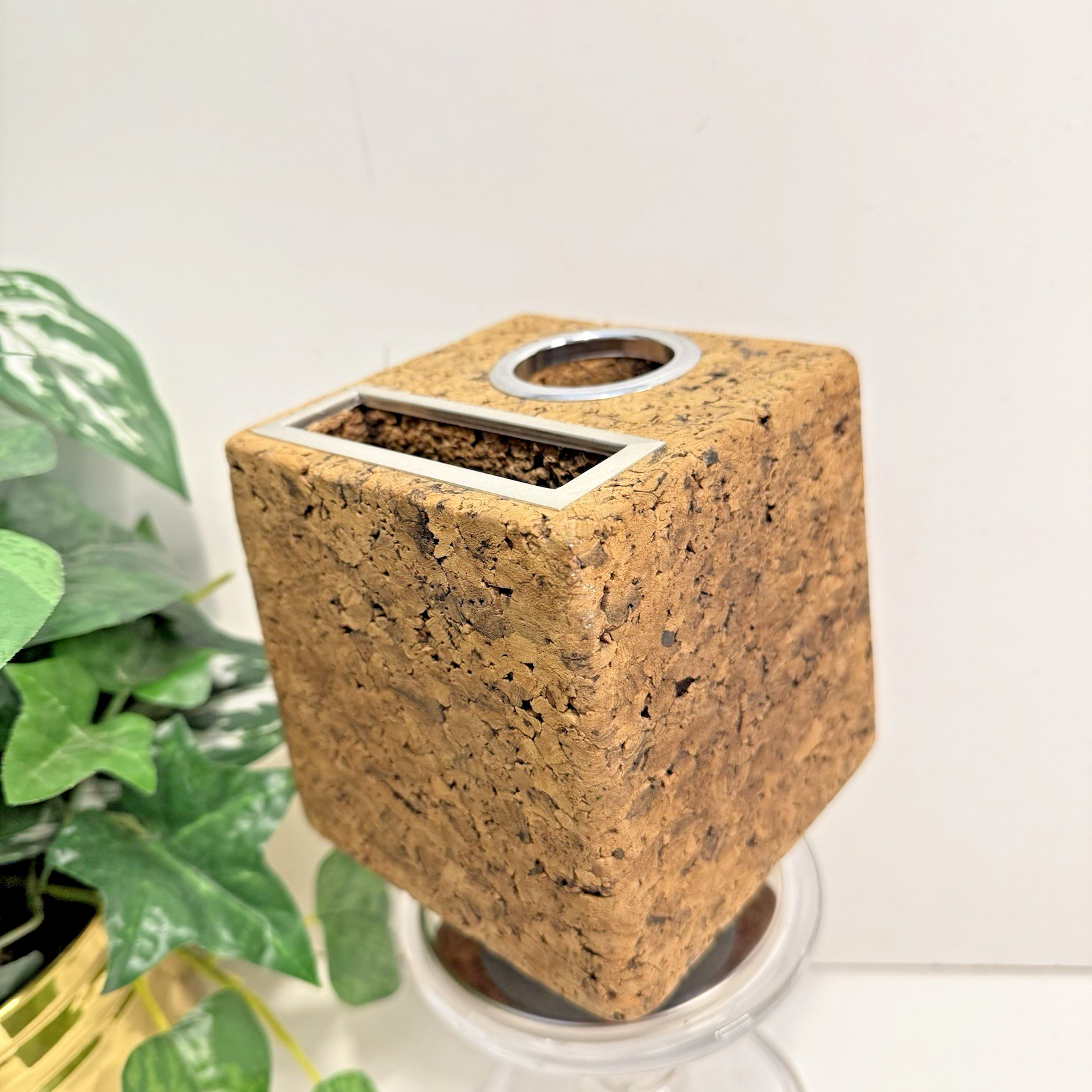 Park Sherman Cork Bulletin Cube Rotating Desk Organizer