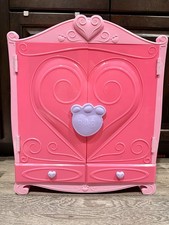 Build A Bear BAB Fancy Armoire Closet Wardrobe Pink and Purple With 2 Drawers