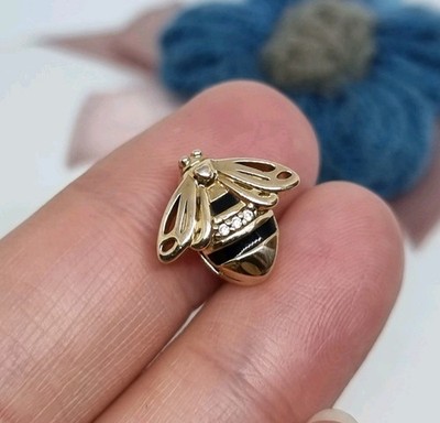Original Pandora 18k Vergoldet Glanz Reflexionen Bienenkönigin Clip Charm  S925 ALE
