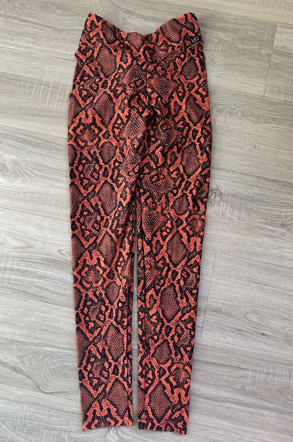 Lici Fit Red & Black Venom Python Leggings Size M… - image 2